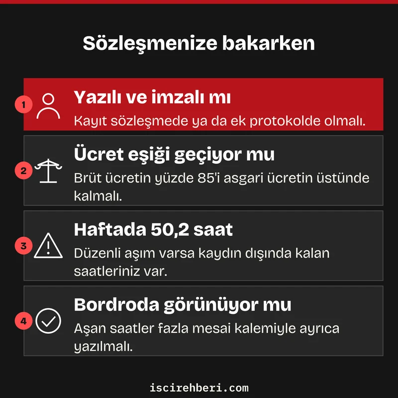 Sözleşmenize bakarken