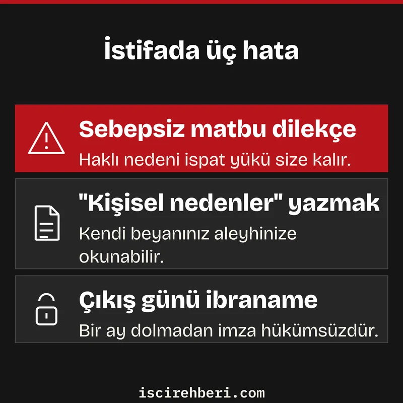 İstifada üç hata